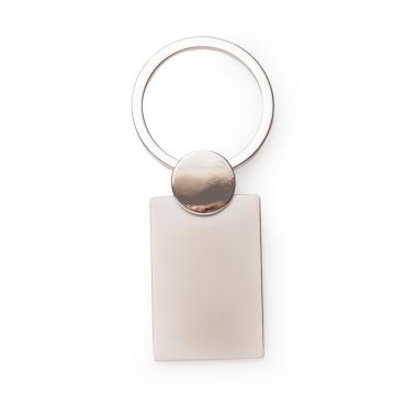 Chaveiro metal retangular fosco
