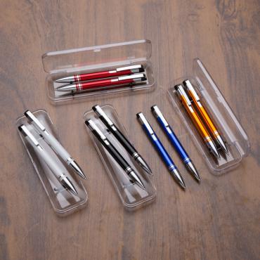 Kit caneta e lapiseira semi-metal