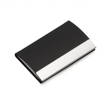 Porta cartão de couro sintético liso frente e verso