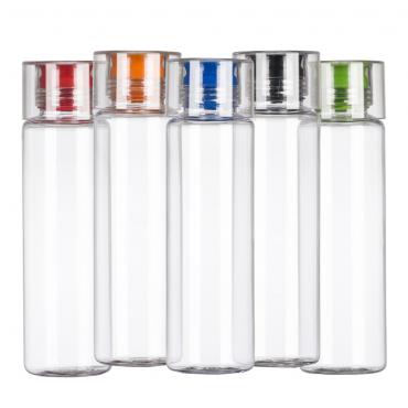 Squeeze plástico 600 ml com tampa rosqueável. 